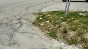 Strada dissestata e buche