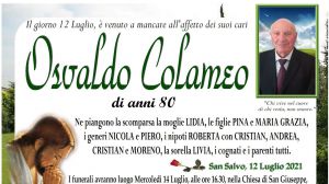 Osvaldo Colameo 12/07/2021