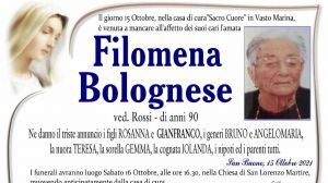 Filomena Bolognese 15/10/2021