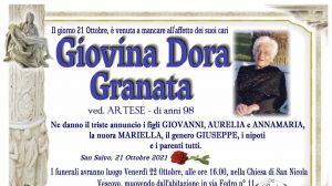 Giovina Dora Granata 21/10/2021