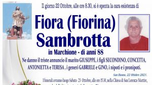 Fiora (Fiorina) Sambrotta 22/10/2021