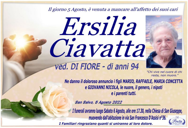 Ersilia Ciavatta 5/08/2022