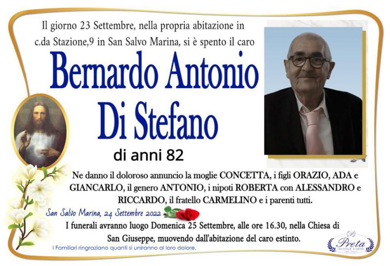 Bernando Antonio Di Stefano 24/09/2022