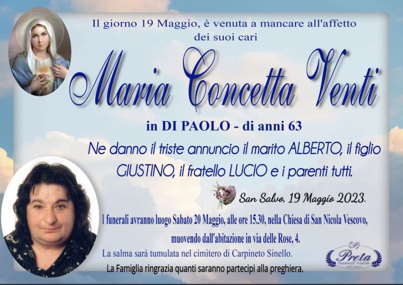 Maria Concetta Venti 19/05/2023