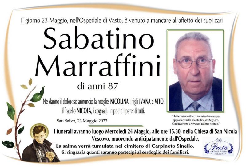 Sabatino Marraffini 23/05/2023