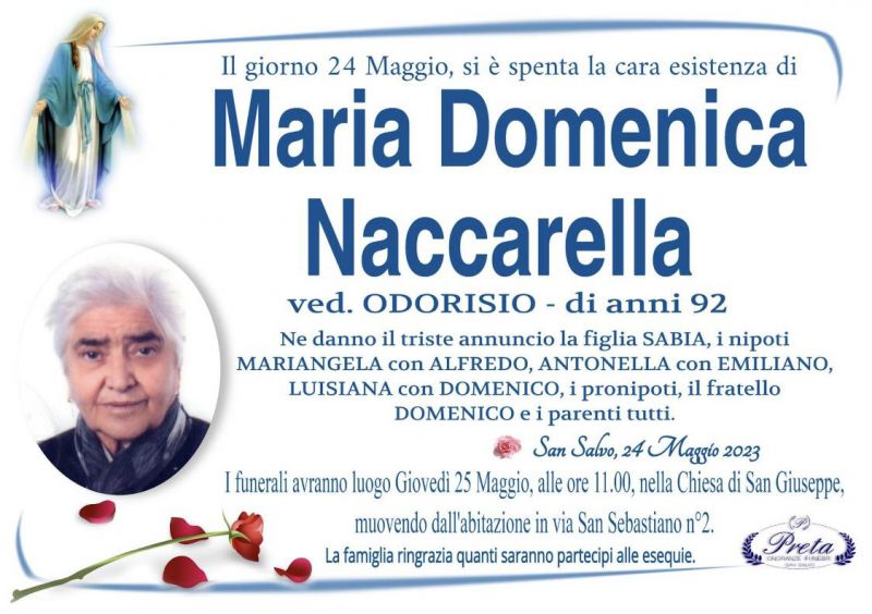 Maria Domenica Naccarella 24/05/2023