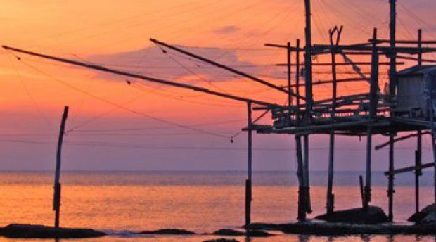 Trabocco al tramonto