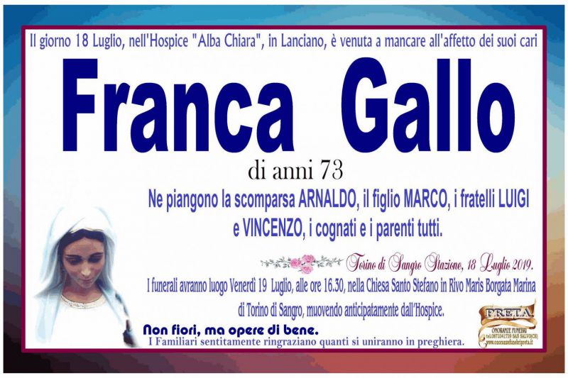 Franca Gallo 18/07/2019