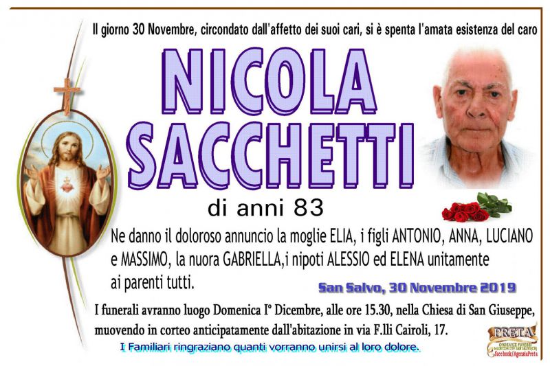 Nicola Sacchetti 30/11/2019