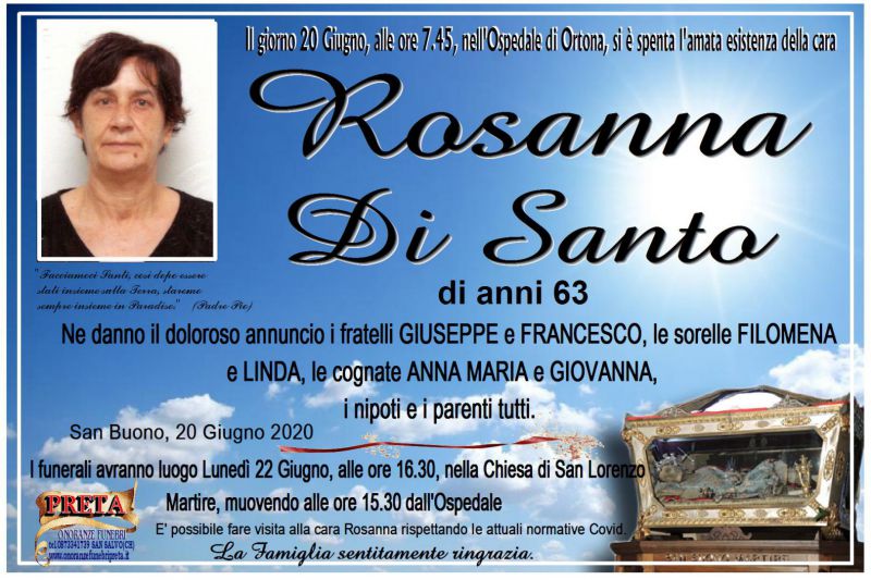 Rosanna Di Santo 20/06/2020