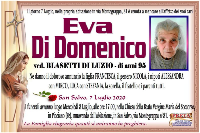 Eva Di Domenico 7/07/2020