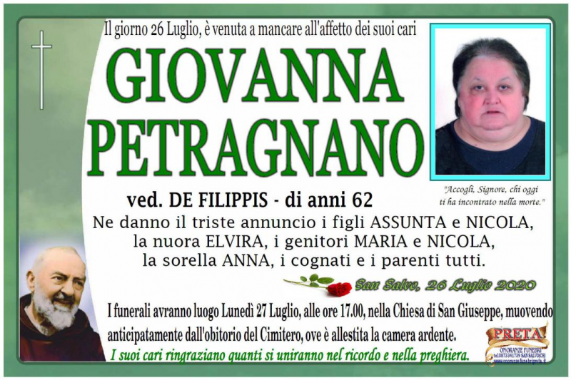 Giovanna Petragnano 26/07/2020