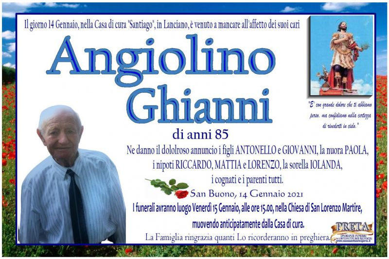 Angiolino Ghianni 14/01/2021