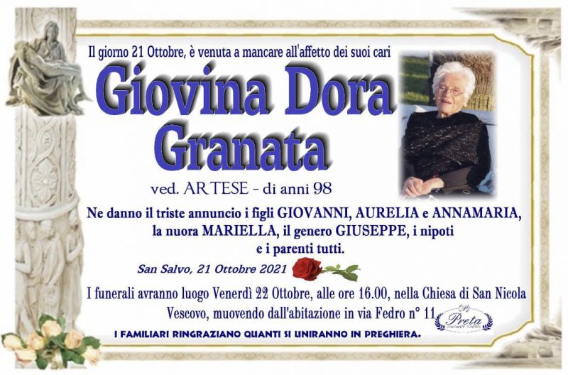 Giovina Dora Granata 21/10/2021