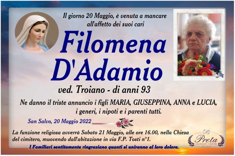 Filomena D’Adamio 20/05/2022