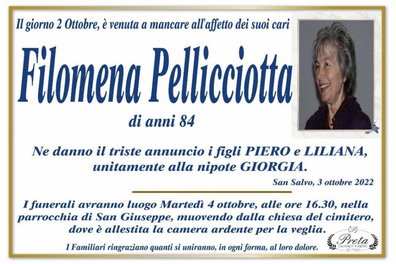 Filomena Pellicciotta 2/10/2022