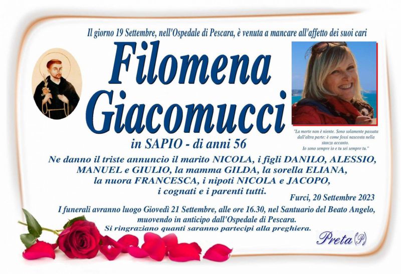 Filomena Giacomucci 20/09/2023