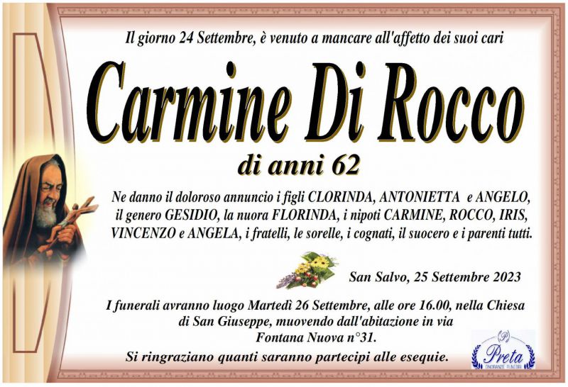 Carmine Di Rocco 25/09/2023