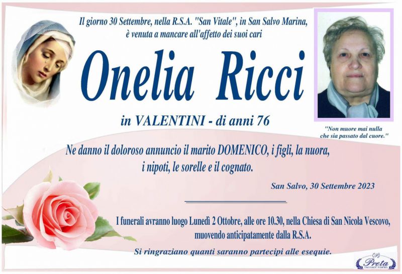 Onelia Ricci 1/10/2023