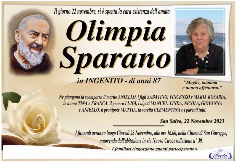 Olimpia Sparano 22/11/2023