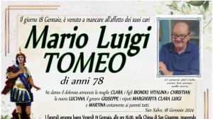 Mario Luigi Tomeo 18/01/2024