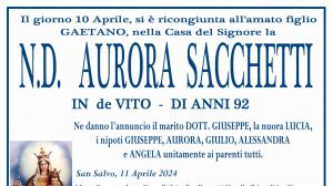 Aurora Sacchetti 10/04/2024