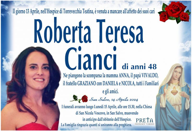 Roberta Teresa Cianci 14/04/2024