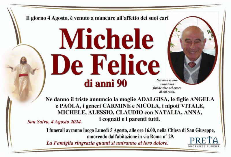 Michele De Felice 4/08/2024