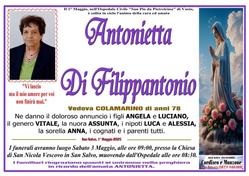 Antonietta Di Filippantonio 1/05/2025