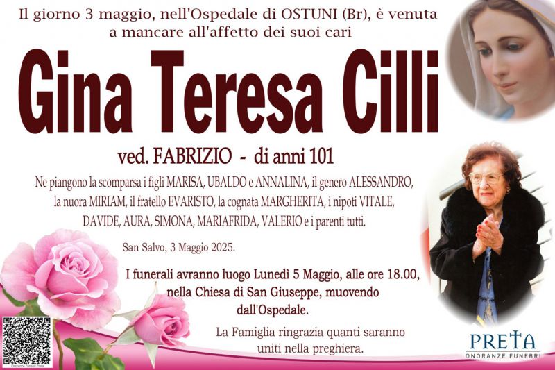 Gina Teresa Cilli 3/05/2025