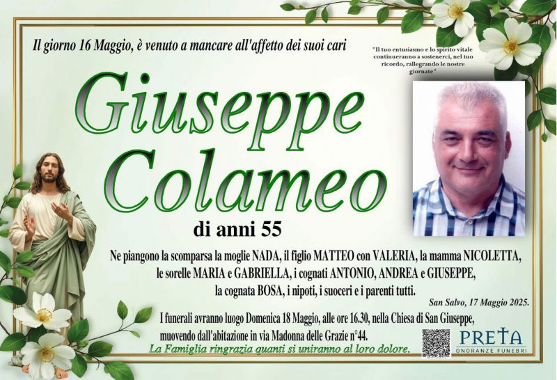Giuseppe Colameo 17/05/2025