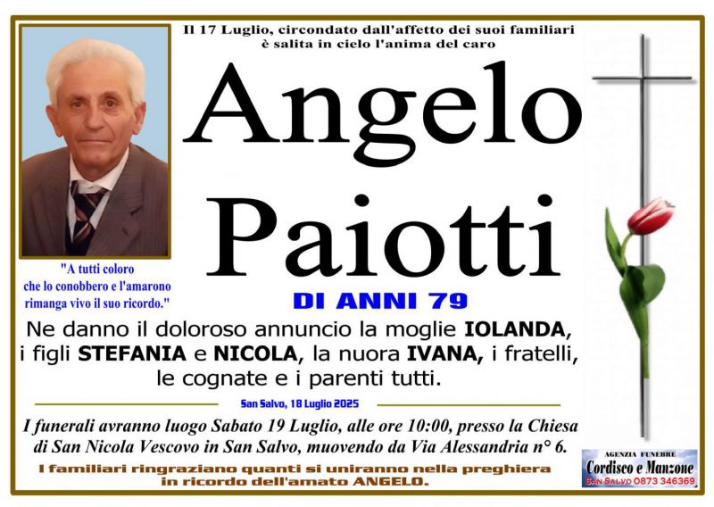 Angelo Paiotti 18/07/2025