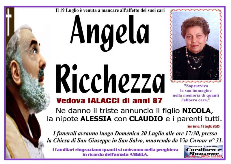 Angela Ricchezza 19/07/2025