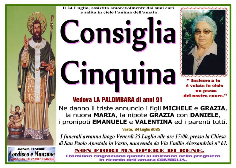 Consiglia Cinquina 24/07/2025
