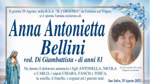 Anna Antonietta Bellini 29/08/2025