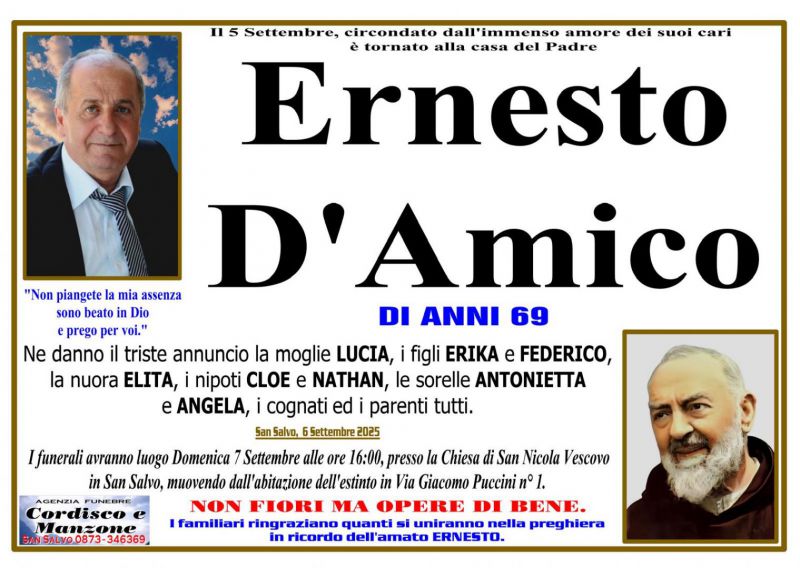 Ernesto D’Amico 6/09/2025