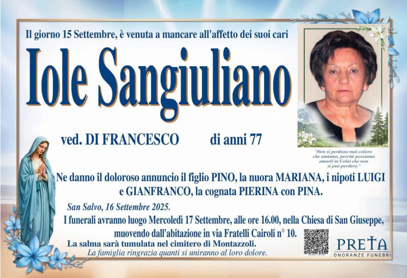 Iole Sangiuliano 16/09/2025