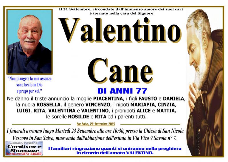 Valentino Cane 22/09/2025