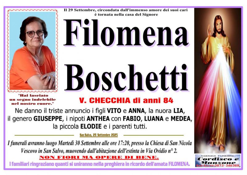 Filomena Boschetti 29/09/2025