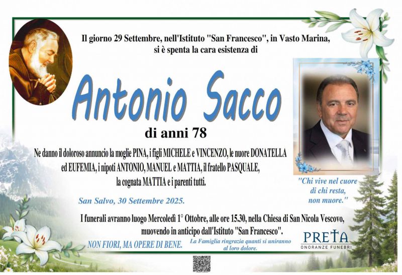 Antonio Sacco 30/09/2025