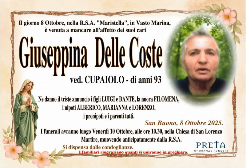 Giuseppina Delle Coste 8/10/2025