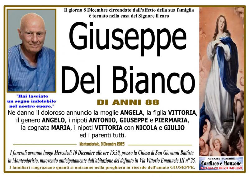 Giuseppe Del Bianco 9/12/2025