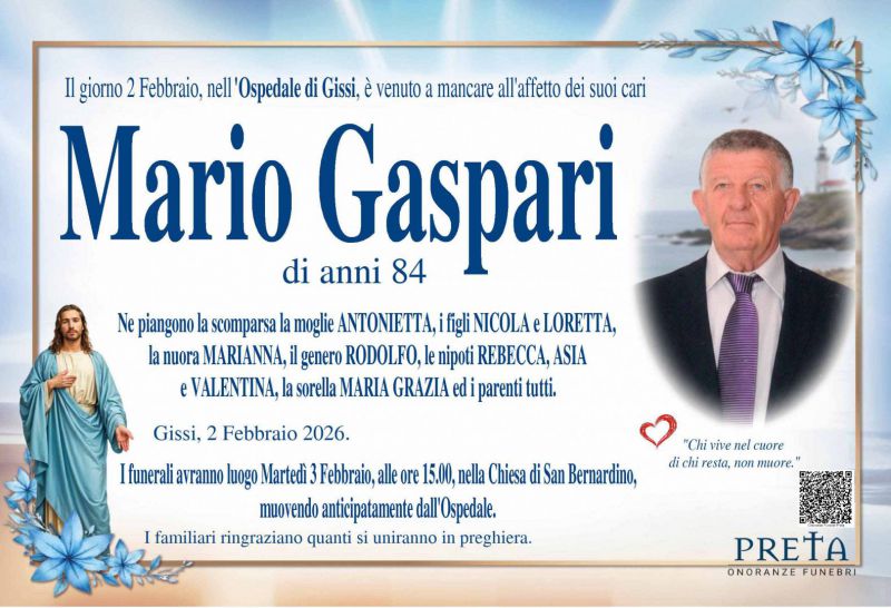 Mario Gaspari 2/02/2026