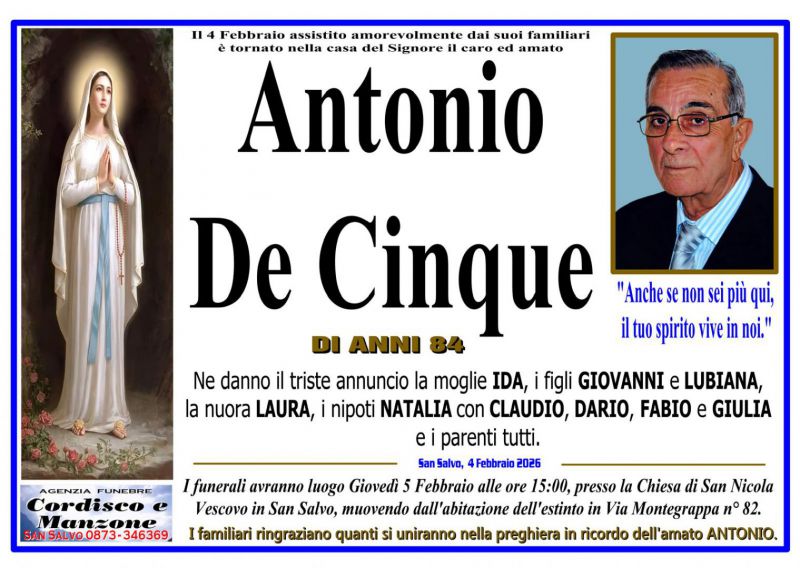Antonio De Cinque 4/02/2026
