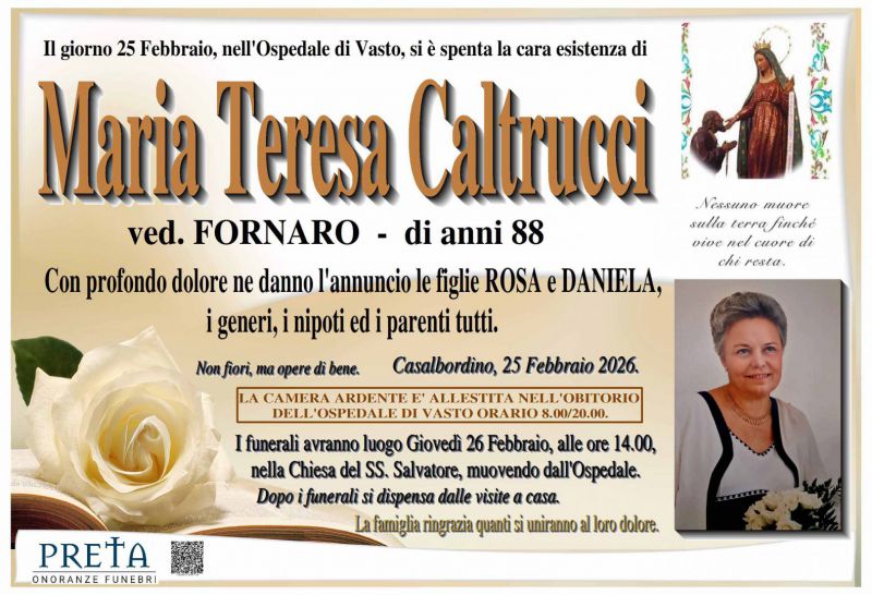 Maria Teresa Caltrucci 25/02/2026