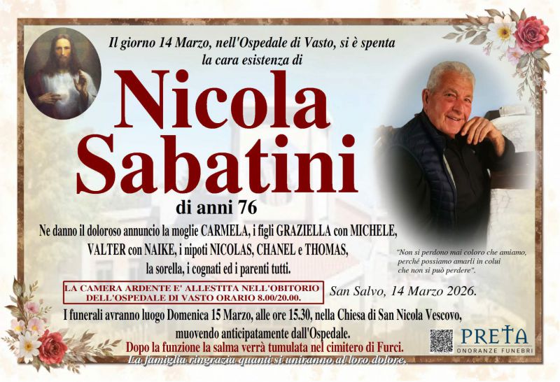 Nicola Sabatini 14/03/2026
