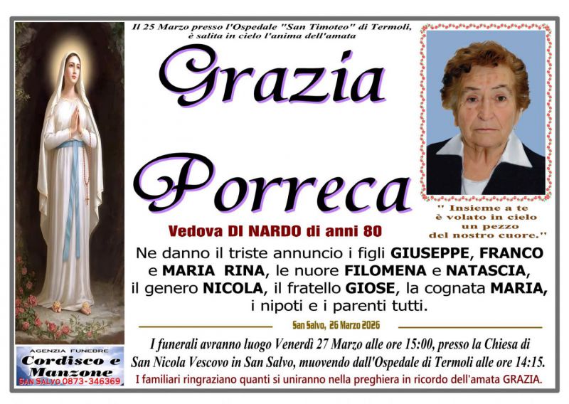 Grazia Porreca 26/03/2026