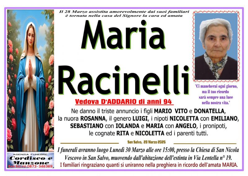 Maria Racinelli 28/03/2026