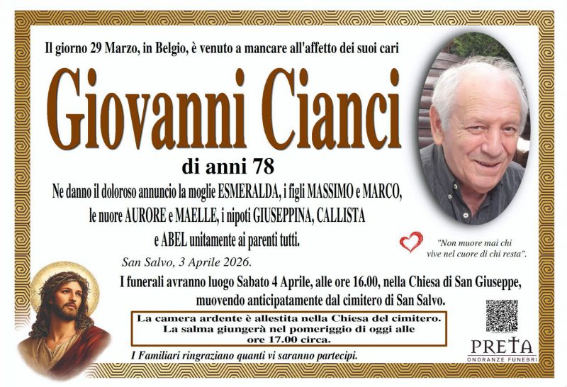 Giovanni Cianci 3/04/2026