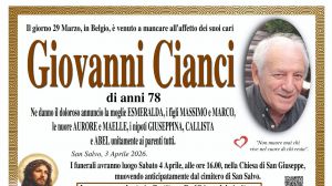 Giovanni Cianci 3/04/2026